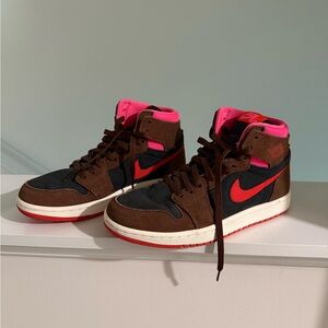 Nike High-Top Sneakers Brown Black Red Pink